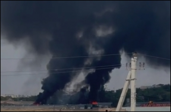 Խոշոր հրդեհ է բռնկվել Ջրվեժի սպունգի արտադրամասում (տեսանյութ)